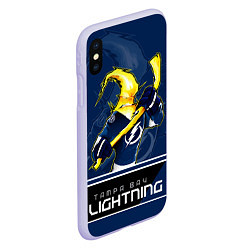 Чехол iPhone XS Max матовый Bay Lightning, цвет: 3D-светло-сиреневый — фото 2