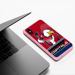 Чехол iPhone XS Max матовый Washington Capitals, цвет: 3D-баблгам — фото 2