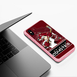 Чехол iPhone XS Max матовый Arizona Coyotes, цвет: 3D-баблгам — фото 2