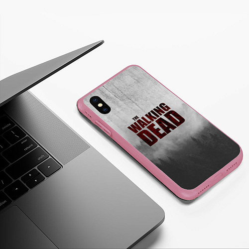Чехол iPhone XS Max матовый The Walking Dead / 3D-Малиновый – фото 3