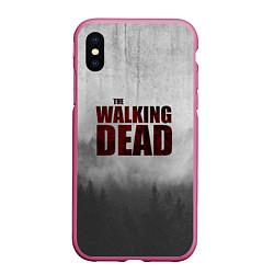 Чехол iPhone XS Max матовый The Walking Dead, цвет: 3D-малиновый