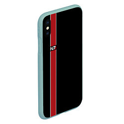 Чехол iPhone XS Max матовый Mass Effect N7, цвет: 3D-мятный — фото 2