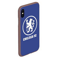 Чехол iPhone XS Max матовый Chelsea FC, цвет: 3D-коричневый — фото 2