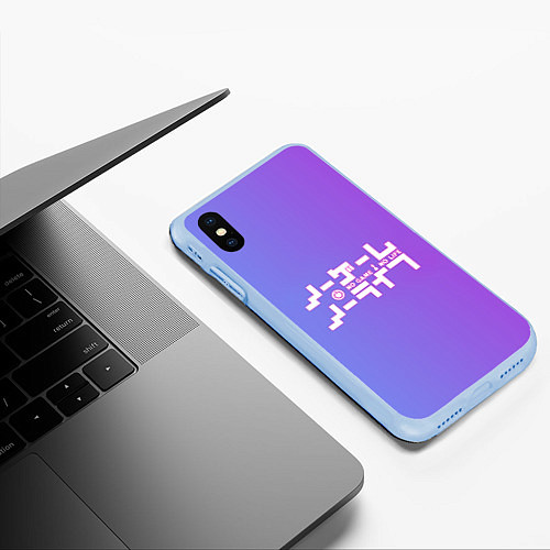 Чехол iPhone XS Max матовый No Game No Life / 3D-Голубой – фото 3