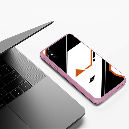 Чехол iPhone XS Max матовый CS:GO Asiimov P250 Style / 3D-Розовый – фото 3