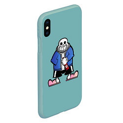 Чехол iPhone XS Max матовый Undertale, цвет: 3D-мятный — фото 2