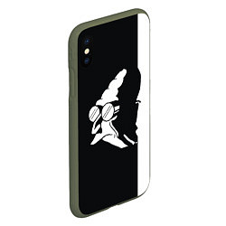 Чехол iPhone XS Max матовый Grandfather: Black & White, цвет: 3D-темно-зеленый — фото 2
