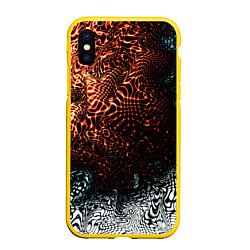 Чехол iPhone XS Max матовый Technology, цвет: 3D-желтый