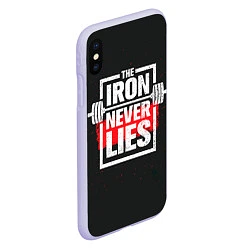 Чехол iPhone XS Max матовый The iron never lies, цвет: 3D-светло-сиреневый — фото 2
