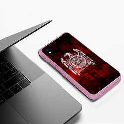 Чехол iPhone XS Max матовый Slayer: Blooded Eagle, цвет: 3D-розовый — фото 2