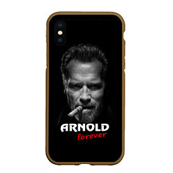 Чехол iPhone XS Max матовый Arnold forever, цвет: 3D-коричневый