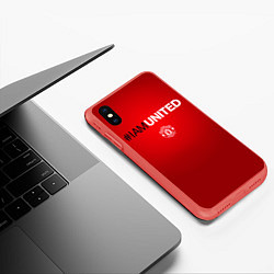Чехол iPhone XS Max матовый I am United, цвет: 3D-красный — фото 2