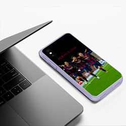 Чехол iPhone XS Max матовый Barcelona6, цвет: 3D-светло-сиреневый — фото 2