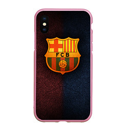 Чехол iPhone XS Max матовый Barcelona8, цвет: 3D-розовый