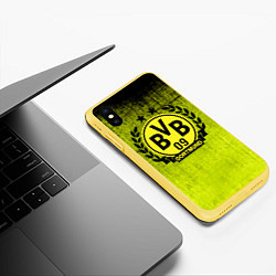 Чехол iPhone XS Max матовый Borussia5, цвет: 3D-желтый — фото 2