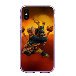 Чехол iPhone XS Max матовый Шадоу Шаман, цвет: 3D-светло-сиреневый