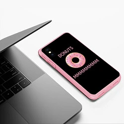 Чехол iPhone XS Max матовый Donuts, цвет: 3D-баблгам — фото 2