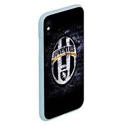 Чехол iPhone XS Max матовый Juventus: shadows, цвет: 3D-голубой — фото 2