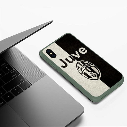 Чехол iPhone XS Max матовый Juventus6 / 3D-Темно-зеленый – фото 3