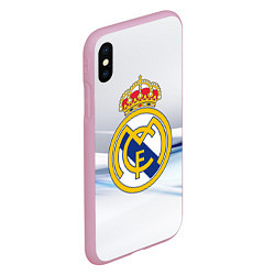 Чехол iPhone XS Max матовый Реал Мадрид, цвет: 3D-розовый — фото 2