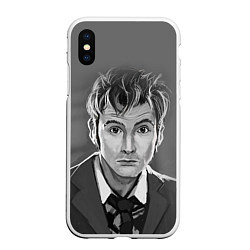 Чехол iPhone XS Max матовый Doctor Who: fun-art, цвет: 3D-белый