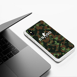 Чехол iPhone XS Max матовый CS GO: Dark Forest, цвет: 3D-белый — фото 2