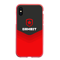 Чехол iPhone XS Max матовый Gambit Gaming Uniform, цвет: 3D-красный