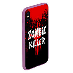 Чехол iPhone XS Max матовый Zombie Killer, цвет: 3D-фиолетовый — фото 2