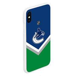 Чехол iPhone XS Max матовый NHL: Vancouver Canucks, цвет: 3D-белый — фото 2