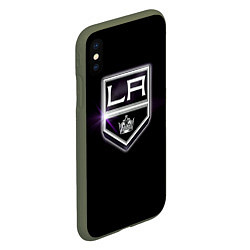 Чехол iPhone XS Max матовый Los Angeles Kings, цвет: 3D-темно-зеленый — фото 2