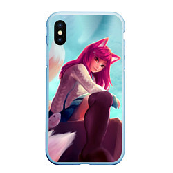 Чехол iPhone XS Max матовый Cute, цвет: 3D-голубой