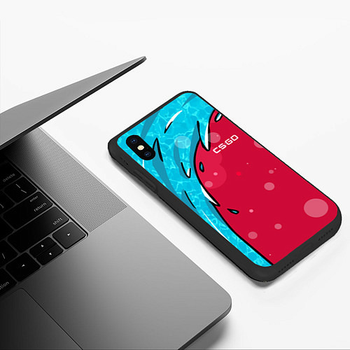 Чехол iPhone XS Max матовый Water Elemental - Дух воды / 3D-Черный – фото 3