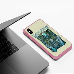 Чехол iPhone XS Max матовый Bring Me The Horizon, цвет: 3D-малиновый — фото 2