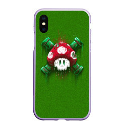 Чехол iPhone XS Max матовый Mushroom is Dead, цвет: 3D-светло-сиреневый