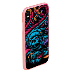 Чехол iPhone XS Max матовый Космический осьминог, цвет: 3D-баблгам — фото 2