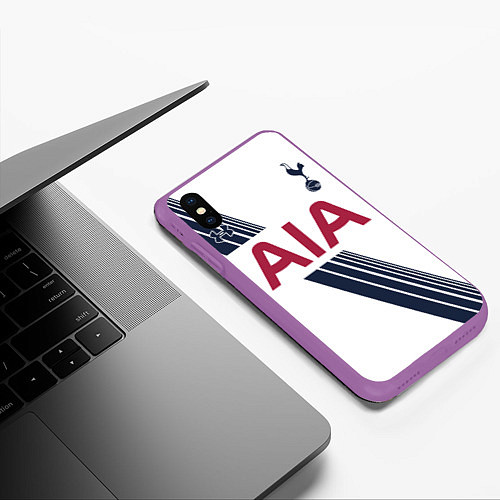 Чехол iPhone XS Max матовый Tottenham Hotspur: AIA / 3D-Фиолетовый – фото 3