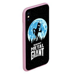 Чехол iPhone XS Max матовый Bender Metal Giant, цвет: 3D-розовый — фото 2