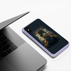 Чехол iPhone XS Max матовый Baker Street 221B, цвет: 3D-светло-сиреневый — фото 2