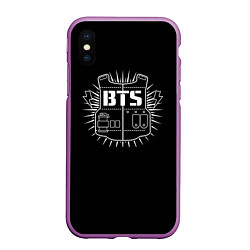 Чехол iPhone XS Max матовый BTS: Taehyung, цвет: 3D-фиолетовый