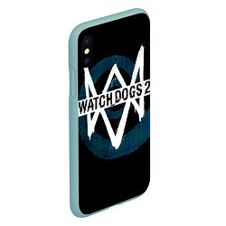 Чехол iPhone XS Max матовый Watch Dogs 2, цвет: 3D-мятный — фото 2