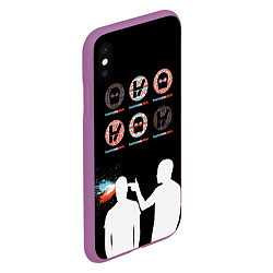 Чехол iPhone XS Max матовый Twenty one pilots, цвет: 3D-фиолетовый — фото 2