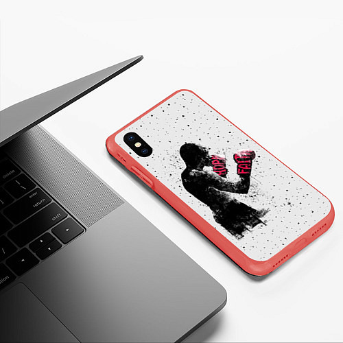 Чехол iPhone XS Max матовый Hope Faith / 3D-Красный – фото 3