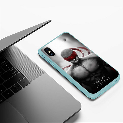 Чехол iPhone XS Max матовый Ли Син / 3D-Мятный – фото 3