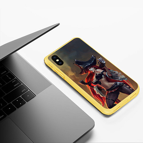 Чехол iPhone XS Max матовый Пират / 3D-Желтый – фото 3