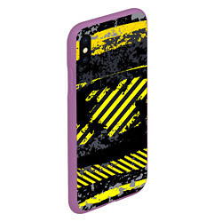 Чехол iPhone XS Max матовый Grunge Line, цвет: 3D-фиолетовый — фото 2