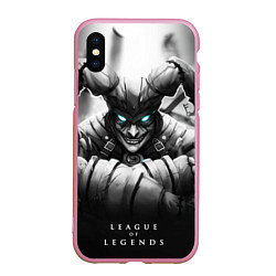 Чехол iPhone XS Max матовый Shaco, цвет: 3D-розовый