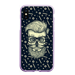 Чехол iPhone XS Max матовый Hipster is Dead, цвет: 3D-сиреневый