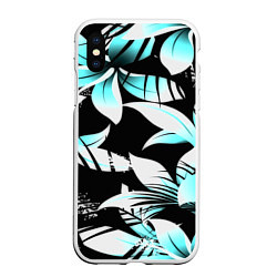 Чехол iPhone XS Max матовый Tropica, цвет: 3D-белый