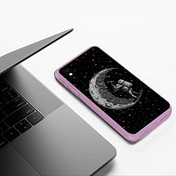 Чехол iPhone XS Max матовый Лунный шахтер, цвет: 3D-сиреневый — фото 2