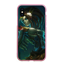 Чехол iPhone XS Max матовый Zyra, цвет: 3D-розовый